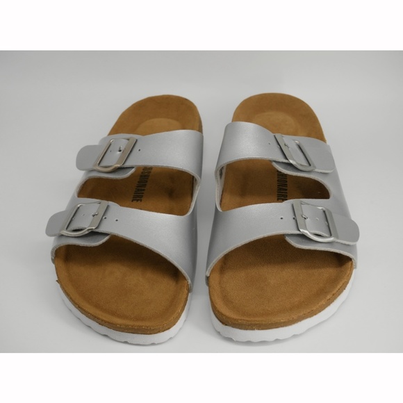 Silver Cushionaire  cork footbed sandals Women's Size: 11M - Picture 3 of 11